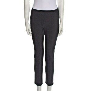 Veronica Beard Cropped Skinny Pants – Size 6 – Black – Grosgrain Trim – Mid-Rise